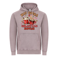 Vintage Zinc hot cocoa and christmas movies Vintage Hoodie - MaliasSmallBusiness