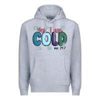 Heather Grey yes i am cold Premium Hoodie - MaliasSmallBusiness