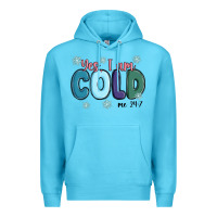 Ocean Blue yes i am cold Premium Hoodie - MaliasSmallBusiness
