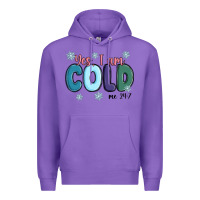 Purple yes i am cold Premium Hoodie - MaliasSmallBusiness