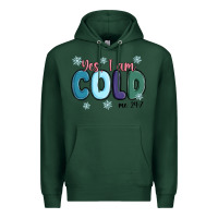 Sports Green yes i am cold Premium Hoodie - MaliasSmallBusiness