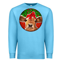 Ocean Blue Christmas Cow Premium Sweatshirt - Jasminsmagicworld