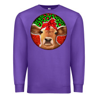 Purple Christmas Cow Premium Sweatshirt - Jasminsmagicworld