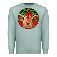 Seafoam Christmas Cow Premium Sweatshirt - Jasminsmagicworld