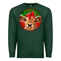 Sports Green Christmas Cow Premium Sweatshirt - Jasminsmagicworld