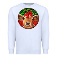 White Christmas Cow Premium Sweatshirt - Jasminsmagicworld