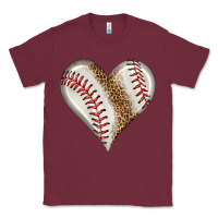 Burgundy baseball heart Classic Tee - HRA Design Shop