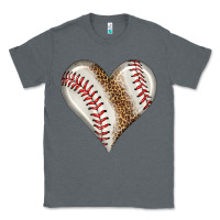 Charcoal Heather baseball heart Classic Tee - HRA Design Shop