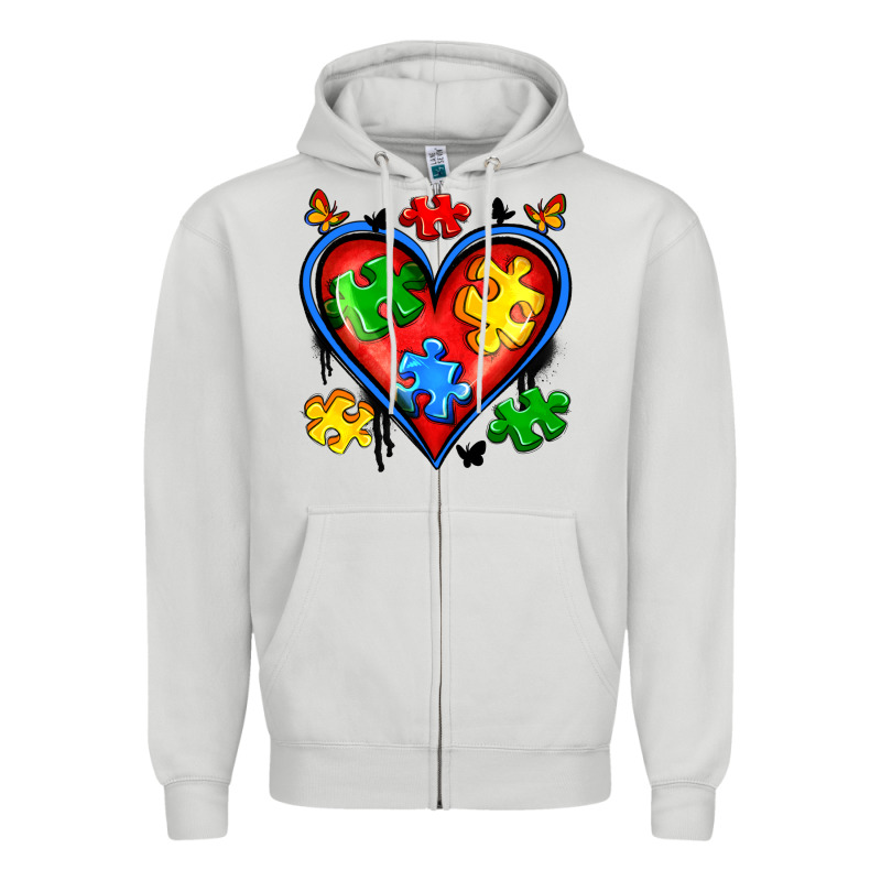 Autism Heart Zipper Hoodie by Artiststas | Teevron