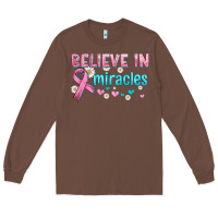 Chestnut believe in miracles with ribbon Long Sleeve Tee - HRA Design Shop