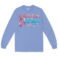Colony Blue believe in miracles with ribbon Long Sleeve Tee - HRA Design Shop