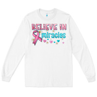 White believe in miracles with ribbon Long Sleeve Tee - HRA Design Shop