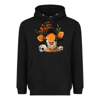 Black halloween witch cow Heavyweight Hoodie - Jasminsmagicworld