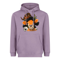 Lavender halloween witch cow Heavyweight Hoodie - Jasminsmagicworld