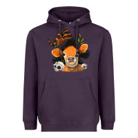 Plum halloween witch cow Heavyweight Hoodie - Jasminsmagicworld