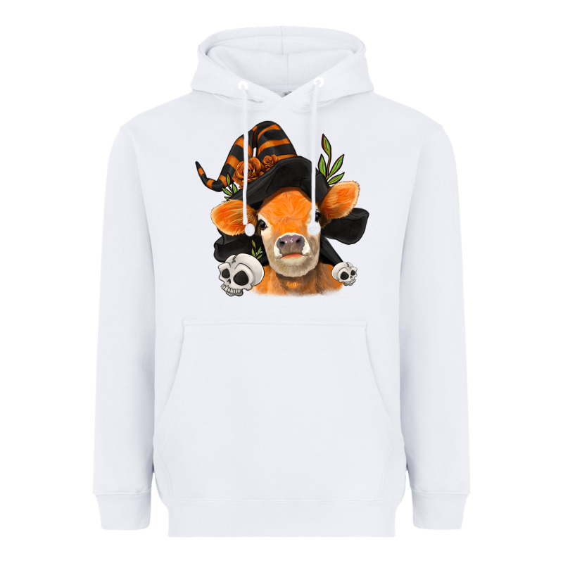 Halloween Witch Cow Heavyweight Hoodie by Jasminsmagicworld | Teevron