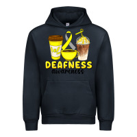Navy deafness awareness coffee cups Urban Hoodie - Artiststas