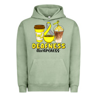 Pigment Oil Green deafness awareness coffee cups Urban Hoodie - Artiststas