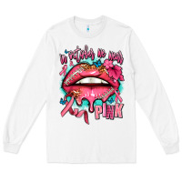 White in october we wear pink  lips Long Sleeve Tee - AdoDesignShop