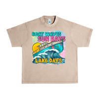 French Oak boat waves sun rays lake days Urban Heavy Tee - texasbilliewilder