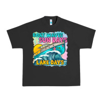 Pigment Black boat waves sun rays lake days Urban Heavy Tee - texasbilliewilder