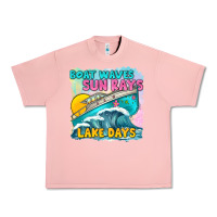 Salmon boat waves sun rays lake days Urban Heavy Tee - texasbilliewilder