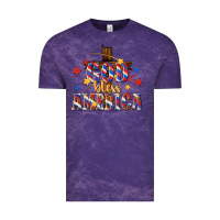 Cloud Purple god bless america Vintage Tee - texasbilliewilder
