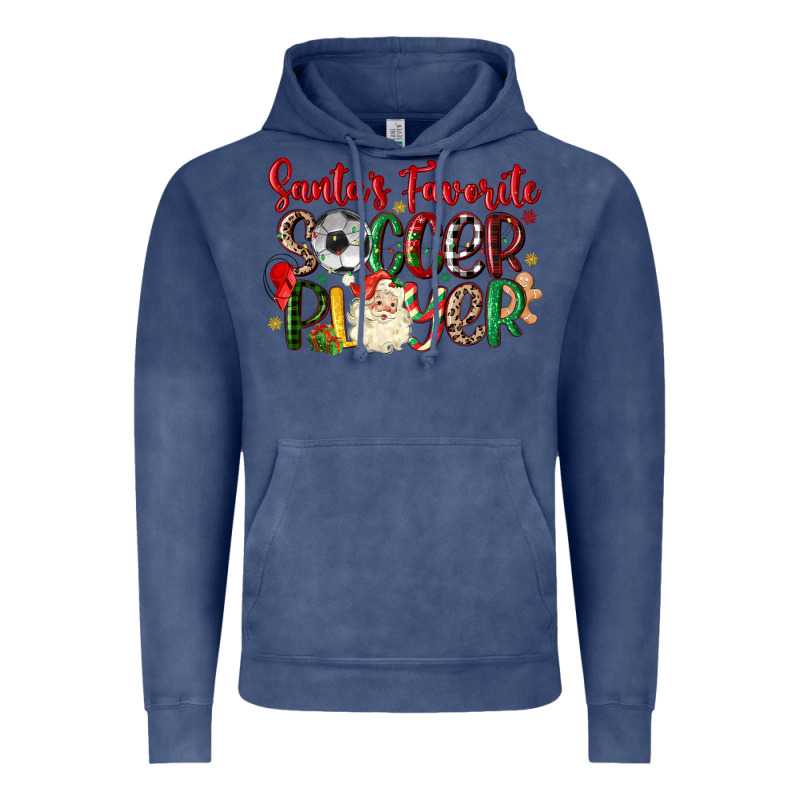 Santas Favorite Soccer Player Vintage Hoodie by MaliasSmallBusiness | Teevron