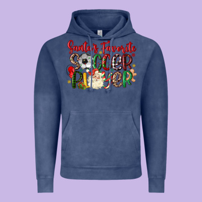 Vintage Hoodie santas favorite soccer player