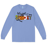 Colony Blue Let's Get Spooky Long Sleeve Tee - CowhideDigitalArt