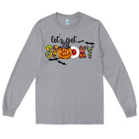 Heather Grey Let's Get Spooky Long Sleeve Tee - CowhideDigitalArt