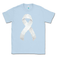 Dusty Blue lung cancer ribbon fa element Classic Tee - FaDigitalArtStudio