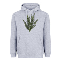 Heather Grey Botanical Sagebrush Illustrations Heavyweight Hoodie - LillyAllenDesigns