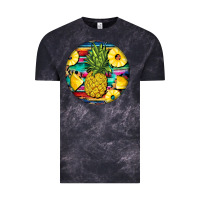 Cloud Black pineapple leopard Vintage Tee - BarkalooDesign