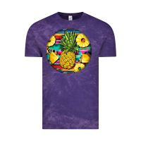 Cloud Purple pineapple leopard Vintage Tee - BarkalooDesign