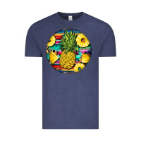 Vintage Denim pineapple leopard Vintage Tee - BarkalooDesign