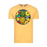 Vintage Mustard pineapple leopard Vintage Tee - BarkalooDesign