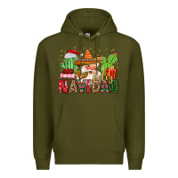 Army Green feliz navidad santa Premium Hoodie - MaliasSmallBusiness