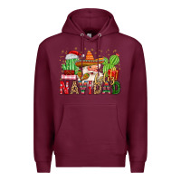 Burgundy feliz navidad santa Premium Hoodie - MaliasSmallBusiness