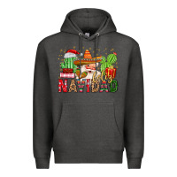 Charcoal Heather feliz navidad santa Premium Hoodie - MaliasSmallBusiness