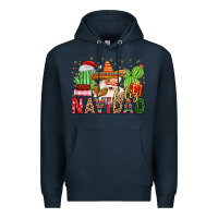 Navy feliz navidad santa Premium Hoodie - MaliasSmallBusiness