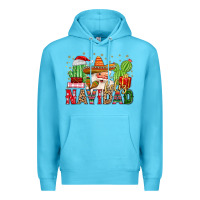 Ocean Blue feliz navidad santa Premium Hoodie - MaliasSmallBusiness