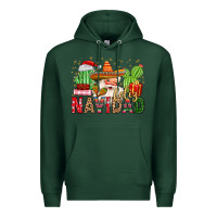 Sports Green feliz navidad santa Premium Hoodie - MaliasSmallBusiness