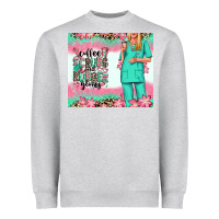 Heather Grey coffee scrubs rubber gloves nurse Heavyweight Sweatshirt - RanaPortraitStore