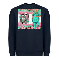 Navy coffee scrubs rubber gloves nurse Heavyweight Sweatshirt - RanaPortraitStore