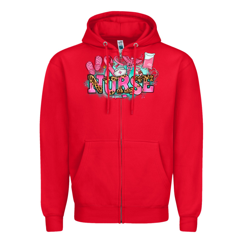 Breast Cancer Nurse Zipper Hoodie by AdoDesignShop | Teevron