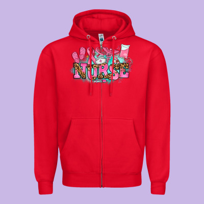 Breast Cancer Nurse Zipper Hoodie Designed By Adodesignshop