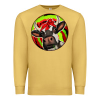 Antique Gold Christmas Cow Premium Sweatshirt - Jasminsmagicworld