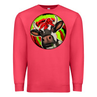 Cardinal Christmas Cow Premium Sweatshirt - Jasminsmagicworld