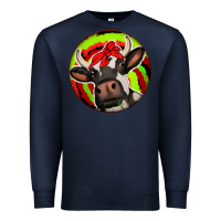 Navy Christmas Cow Premium Sweatshirt - Jasminsmagicworld